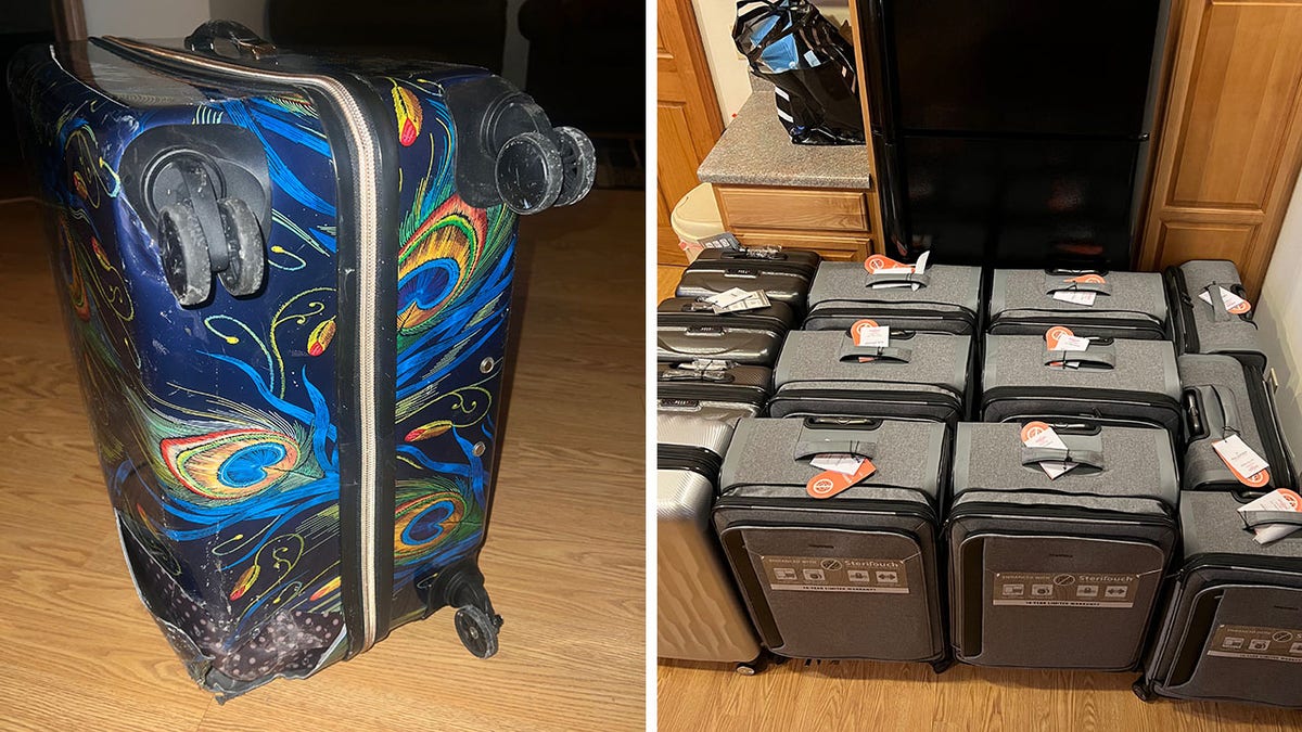 Peyton Thompson Delta luggage split