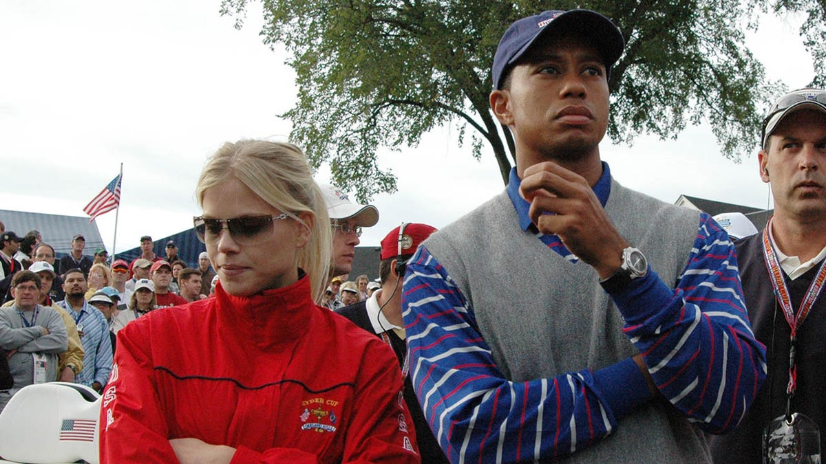 Elin Nordegren looks away