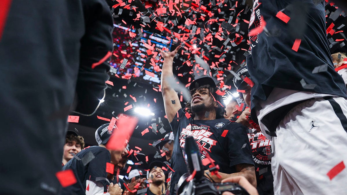 San Diego State Aztecs celebrate