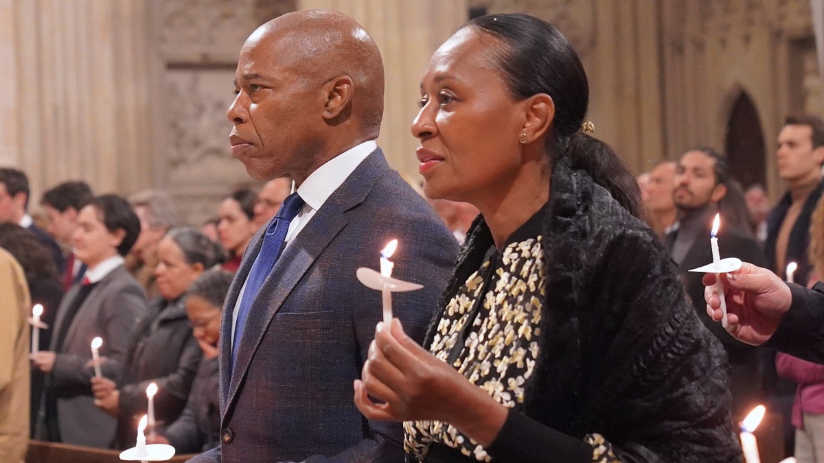 Mayor Eric Adams in St. Patrick's Cathedral