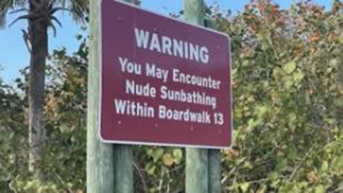 FL nude beach sign