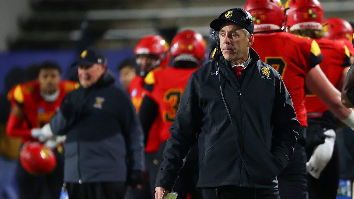 Ferris State coach Tony Annese watches from the sidelines