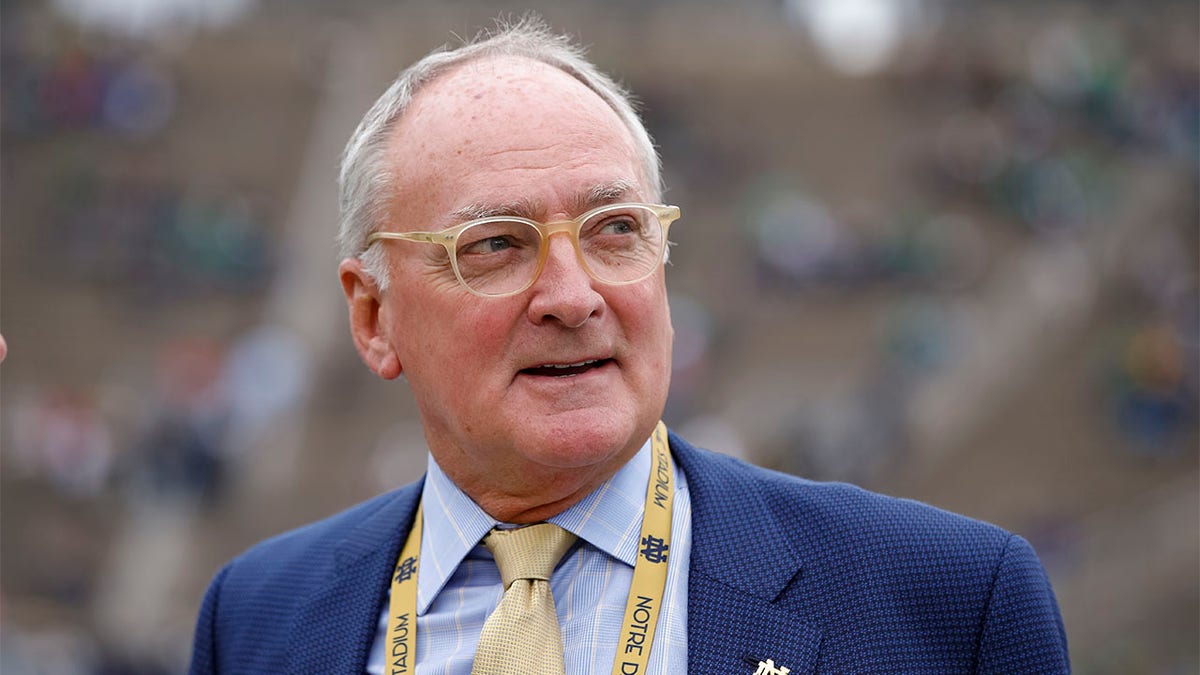 Jack Swarbrick before a football game