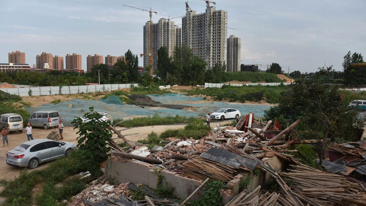 The ruins of a demolished Catholic Church are seen in Puyang, in China's central Henan province on Aug. 13, 2018. The church was demolished to make way for a commercial development. 