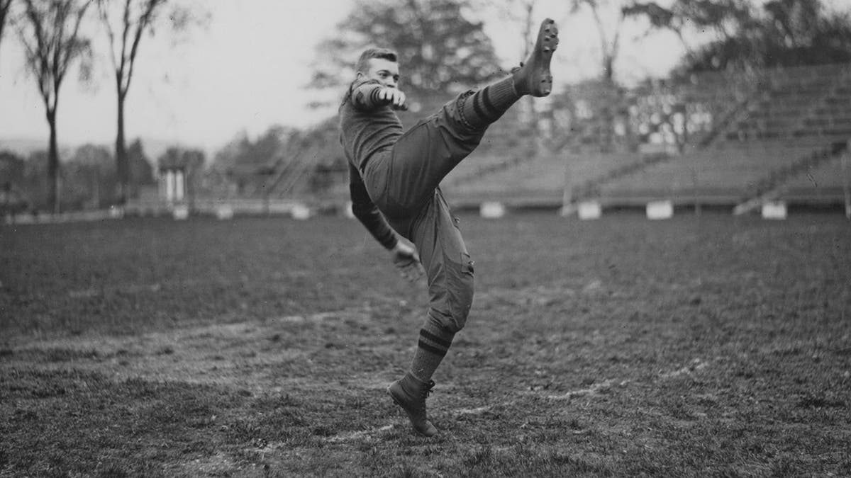 Eisenhower playing football