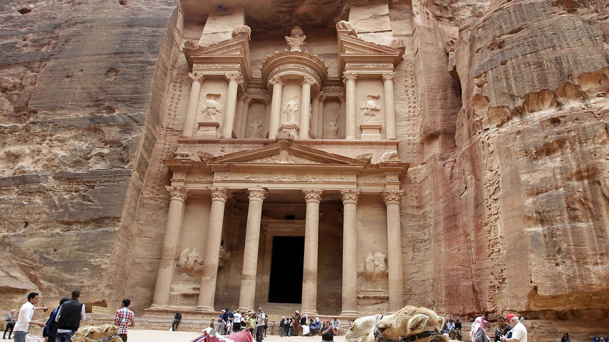 The Al Khazneh temple in Petra, Jordan, which was used during the filming of "Indiana Jones and the Last Crusade"
