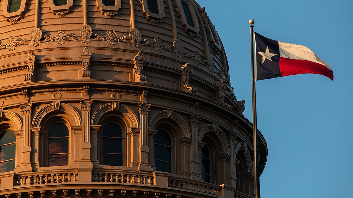 The Texas state capitol