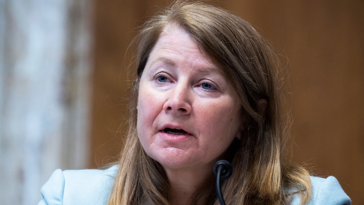Laura Daniel-Davis, nominee to be assistant secretary of the interior, testifies during her Senate Energy and Natural Resources Committee confirmation hearing on Feb. 8, 2022. (Tom Williams/CQ Roll Call)
