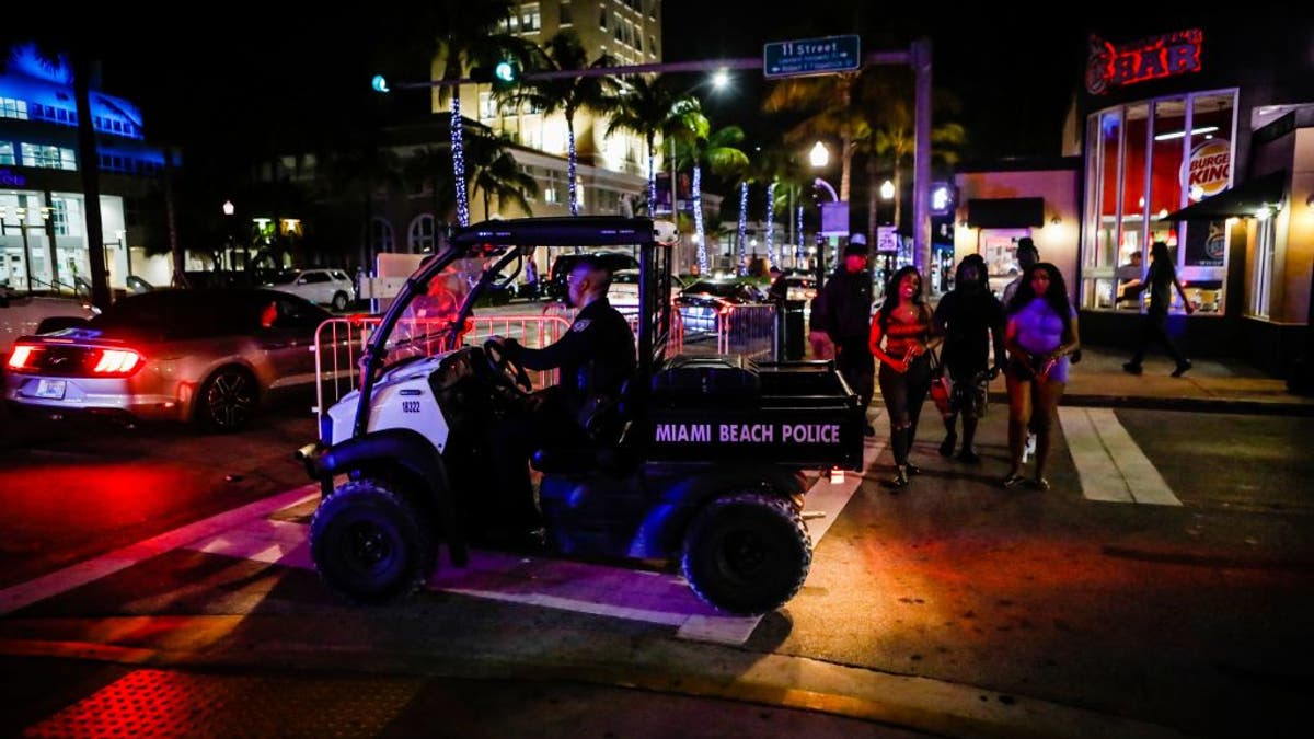 Miami Beach police golf carts