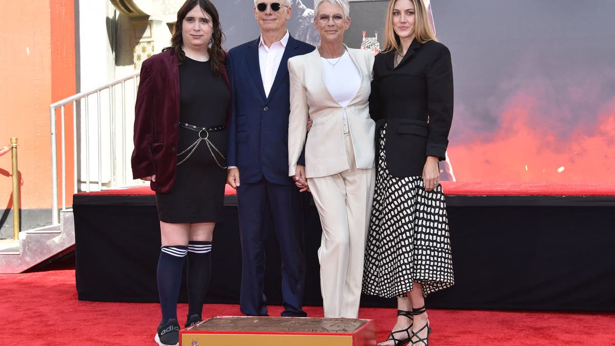 Jamie Lee Curtis with her family