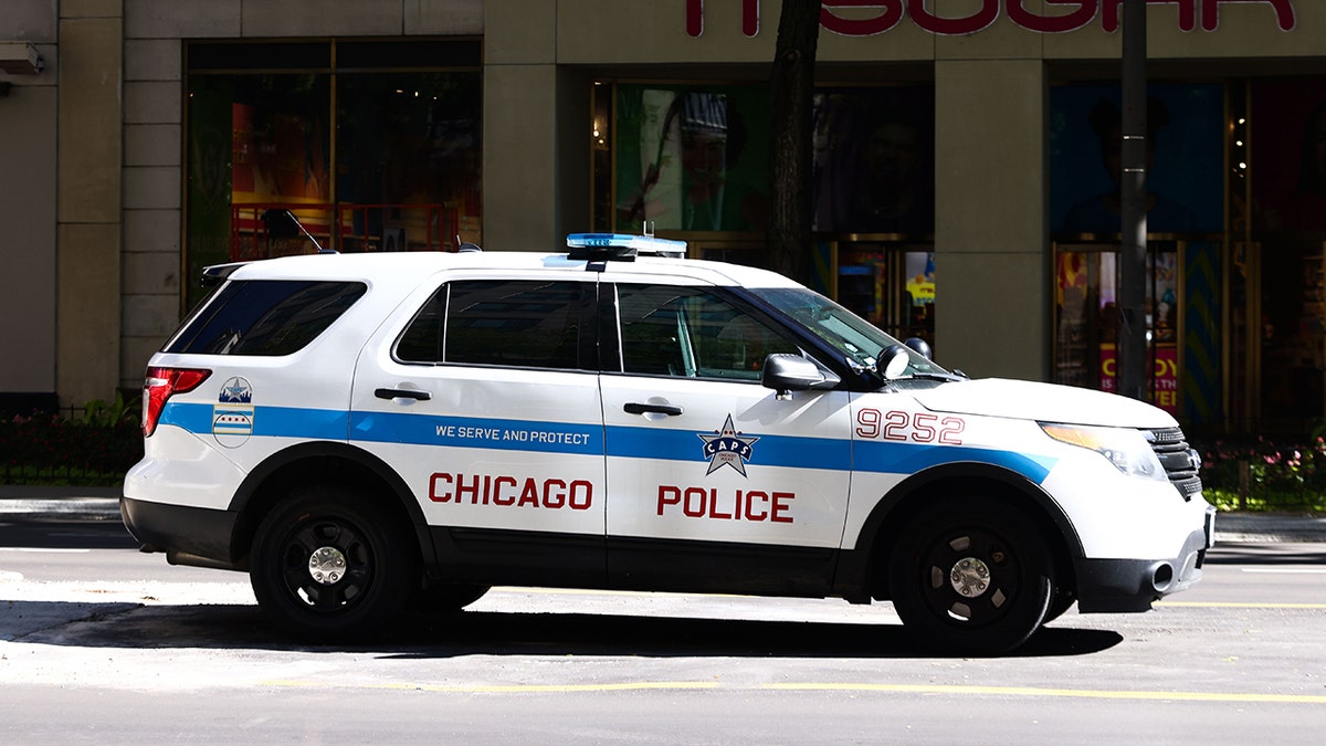 A Chicago police vehicle