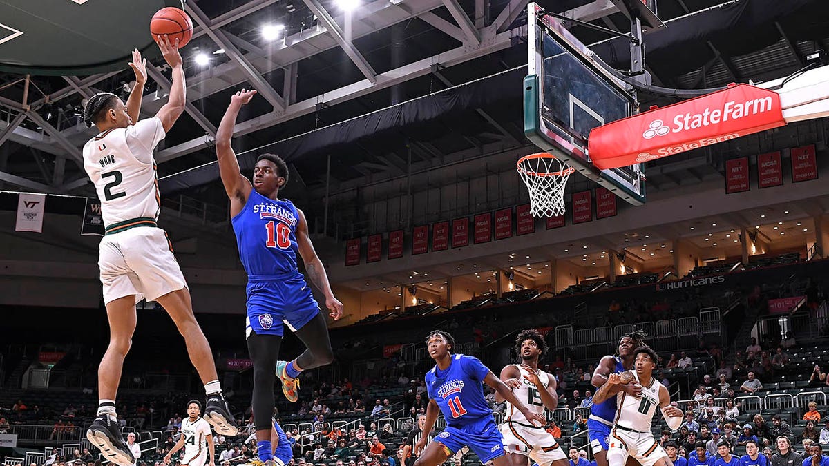 St. Francis guard Roy Clarke during a game against Miami