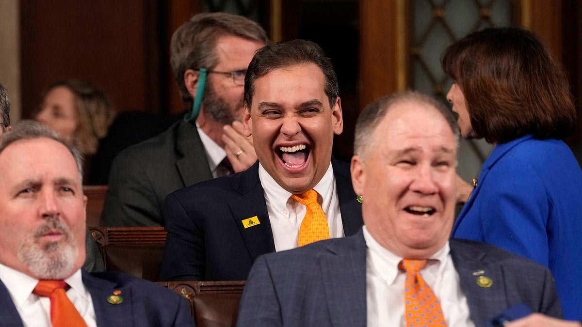 George Santos laughs during Biden State of the Union