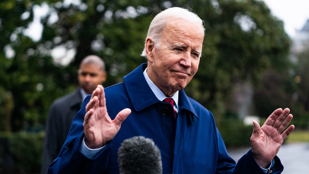 Biden talking to reporters