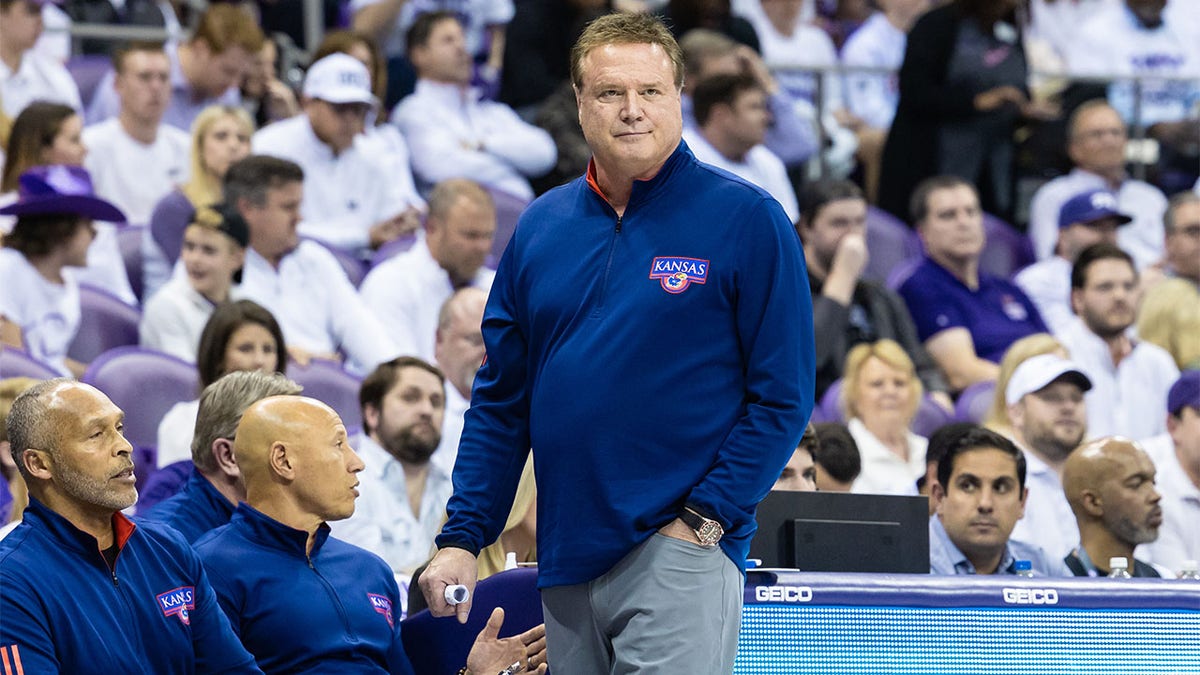 Bill Self coaches against TCU