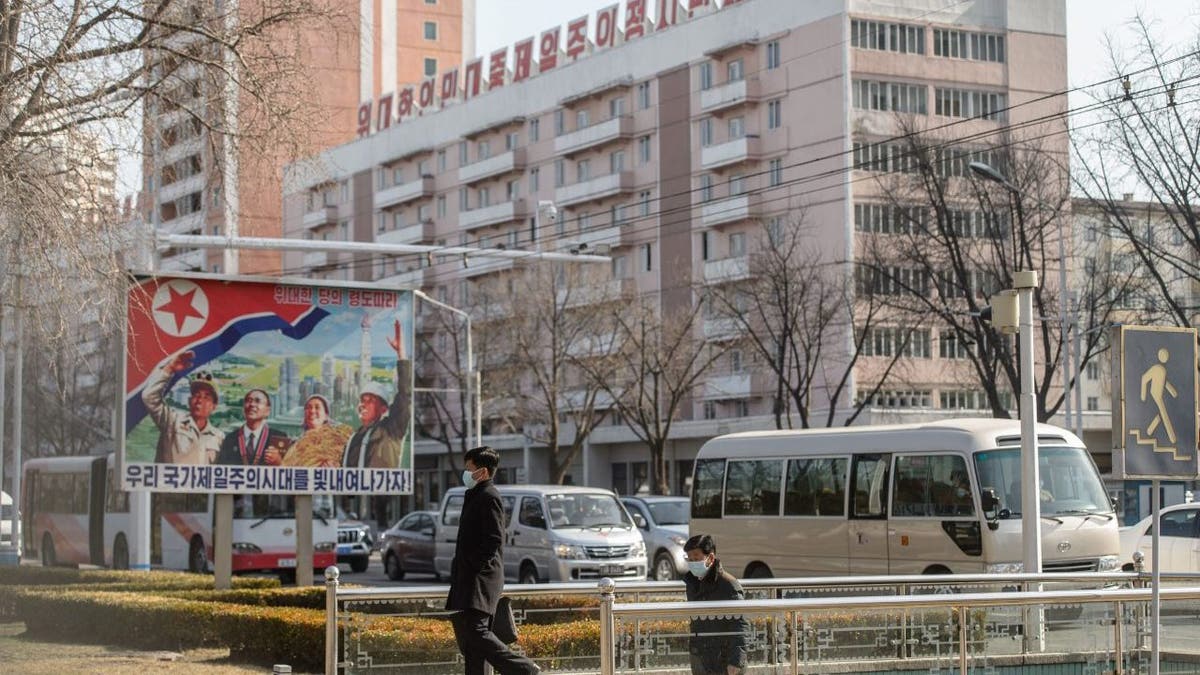 North Korea pedestrians