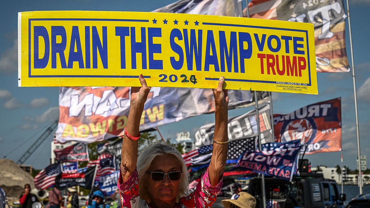 Trump drain the swamp sign
