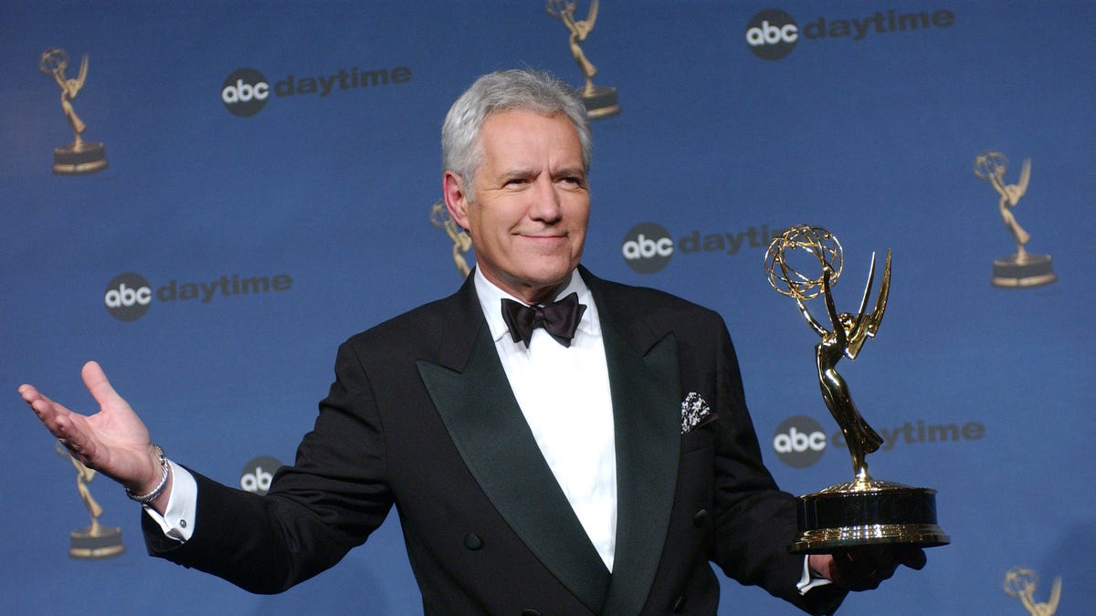 Alex Trebek after his Emmy win