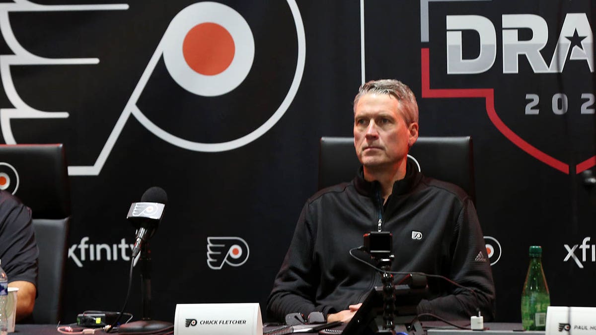 Flyers GM Chuck Fletcher at the 2021 draft