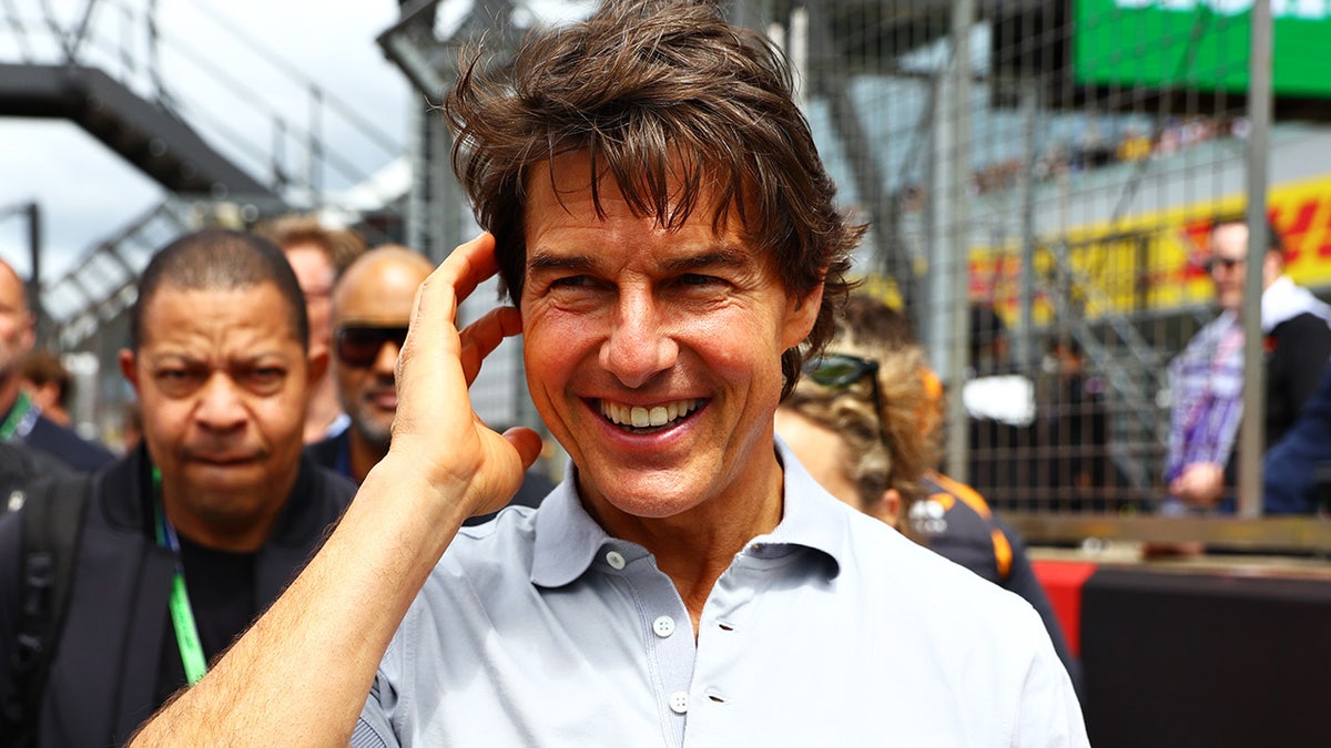 Tom Cruise at the Grand Prix in Great Britain