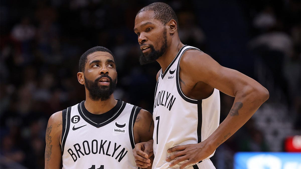 Kevin Durant and Kyrie Irving on the Nets
