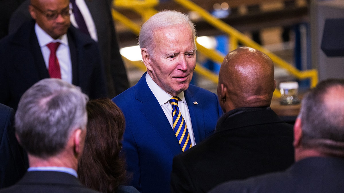 President Biden speaks with Eric Adams on New York City visit 