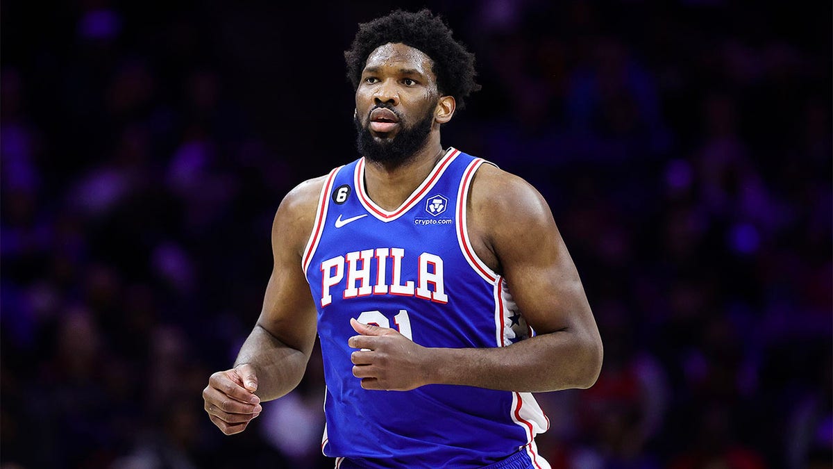 Joel Embiid plays for the Sixers