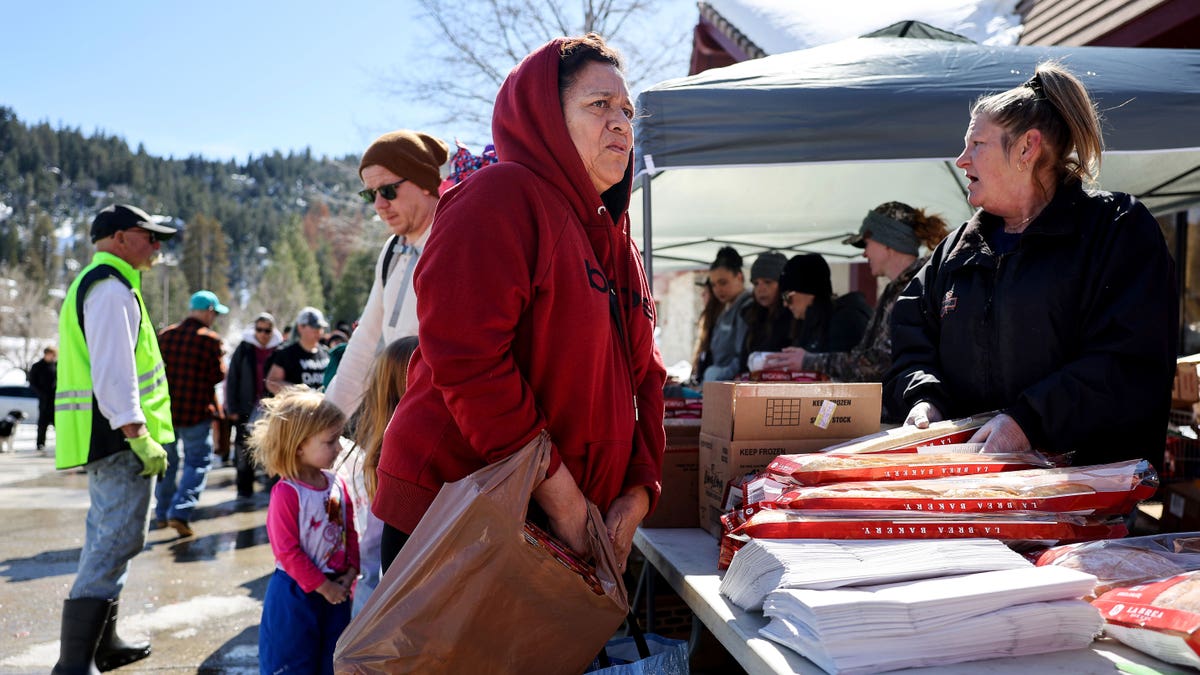 Food donation California storms