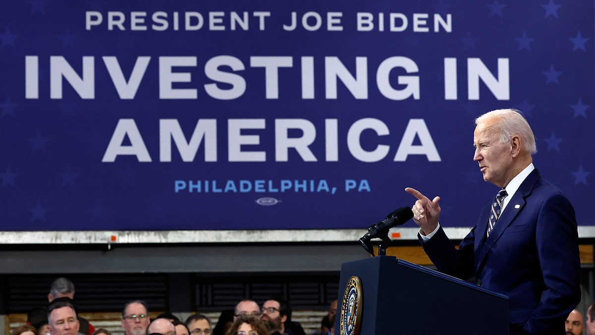 Joe Biden addressing a crowd