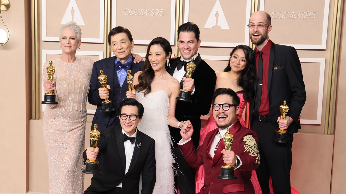 Everything Everywhere All at Once cast at Oscars