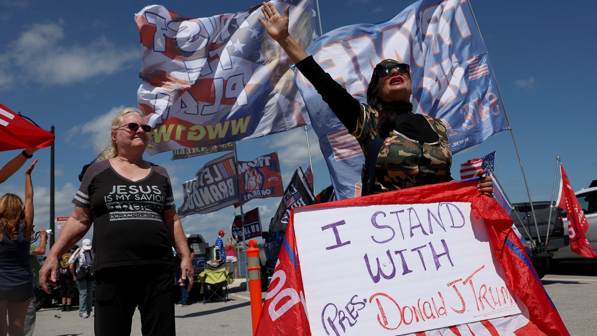 Supporters of former President Donald Trump