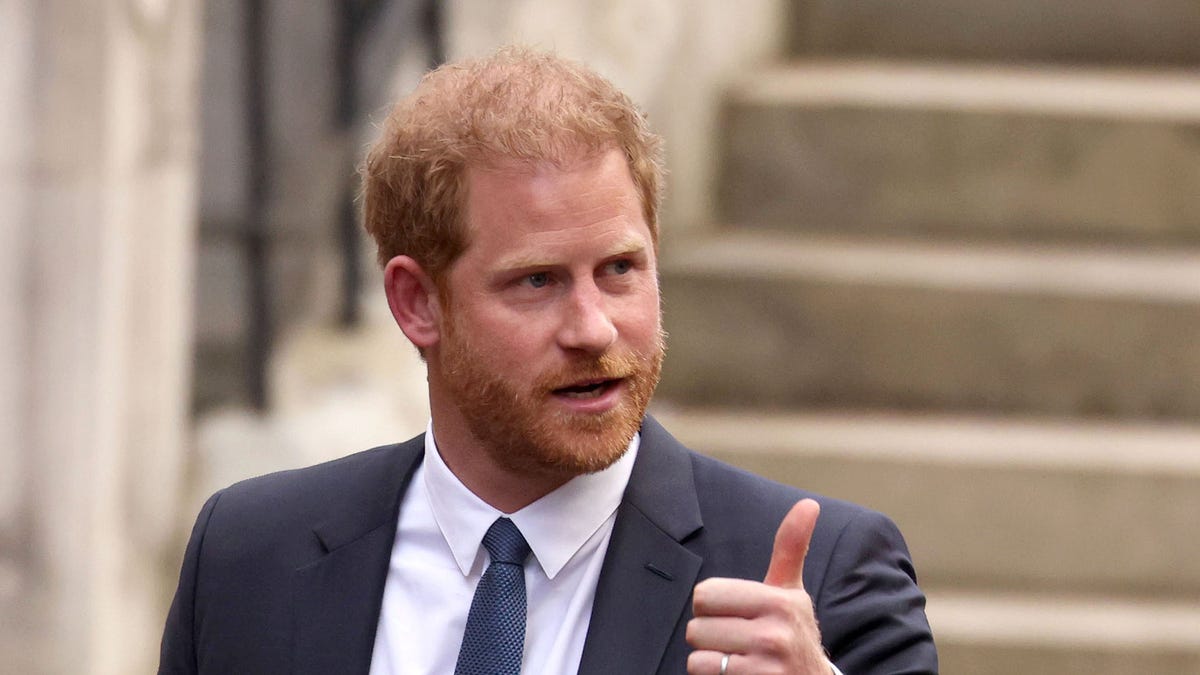 Prince Harry thumbs up