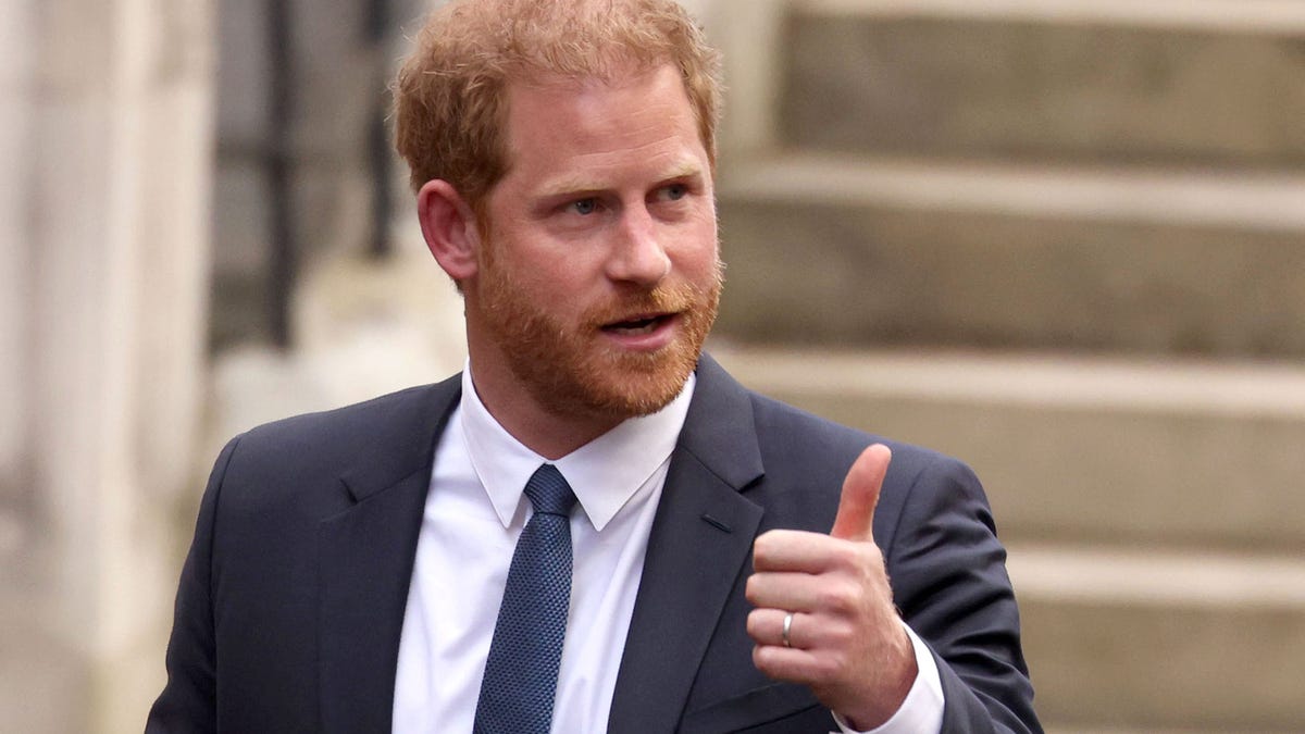 Prince Harry thumbs up