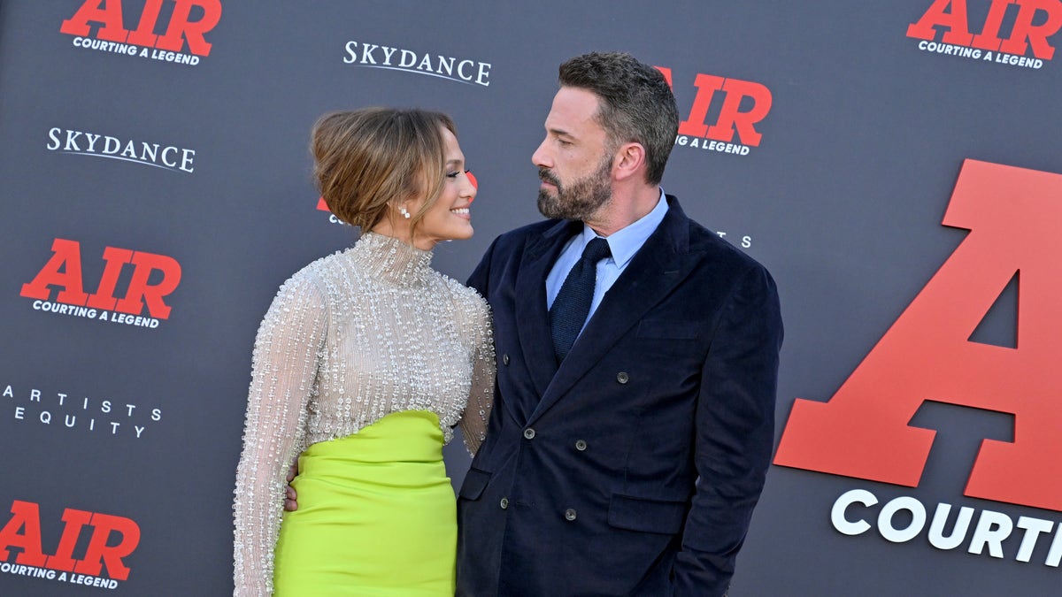 Jennifer Lopez and Ben Affleck at "Air" premiere