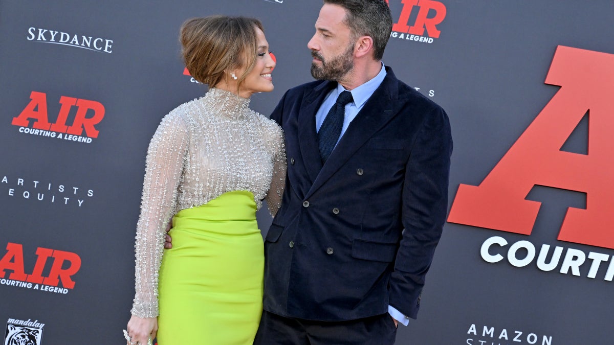 Jennifer Lopez and Ben Affleck at "Air" premiere