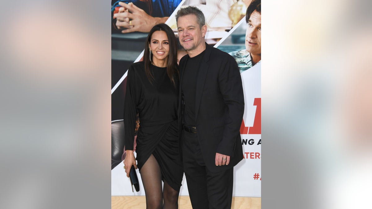 Matt Damon and his wife Luciana Barroso at the "Air" premiere