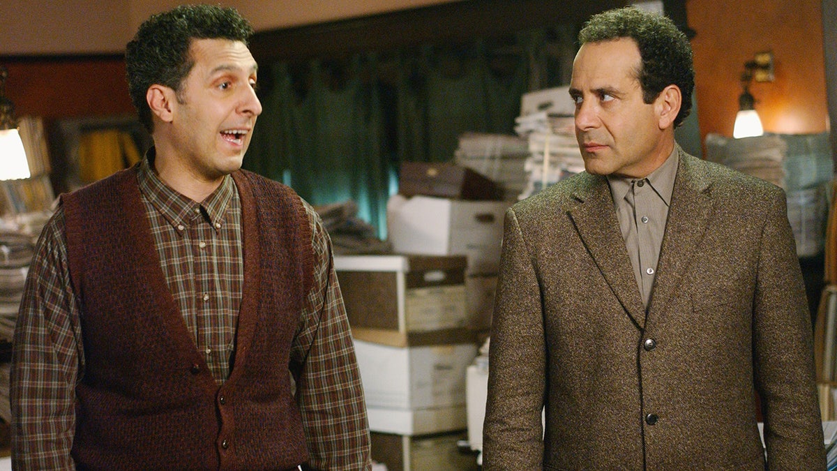 John Tuturro and Tony Shalhoub acting in "Monk"