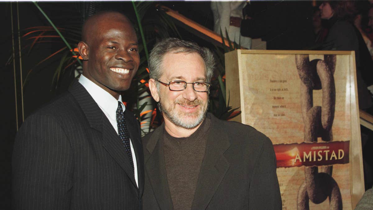 Djimon Hounsou Steven Spielberg red carpet