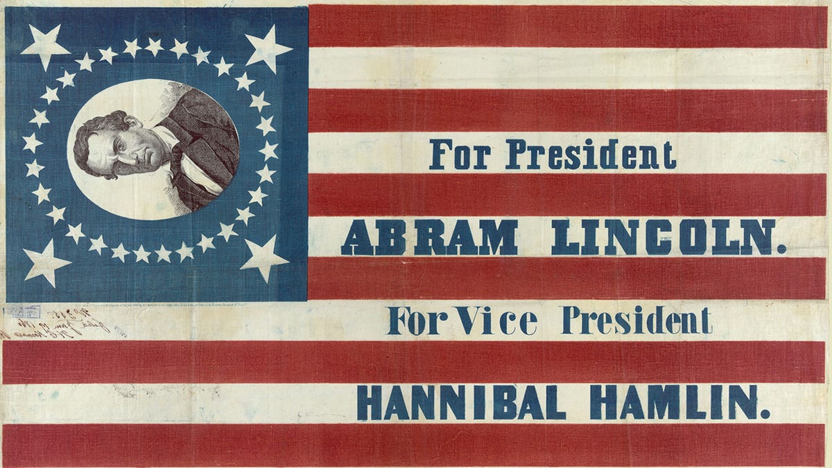 Lincoln 1860 run banner