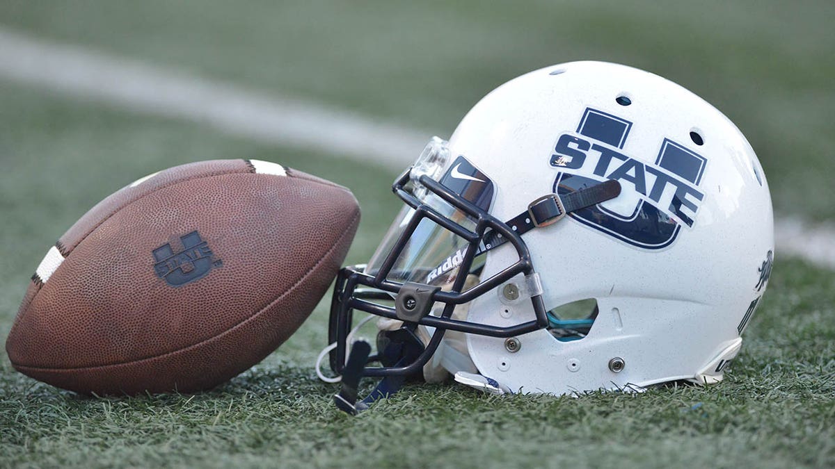 Utah State Aggies helmet in 2015