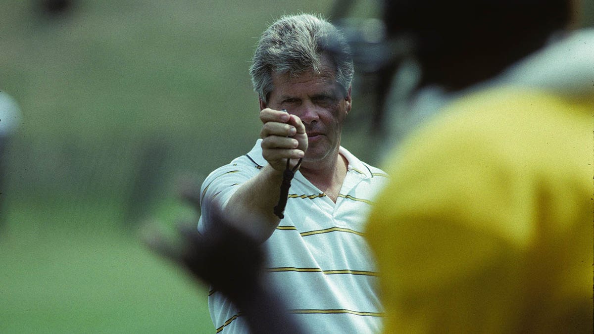Steelers director of personnel Dick Haley during training camp in 1991