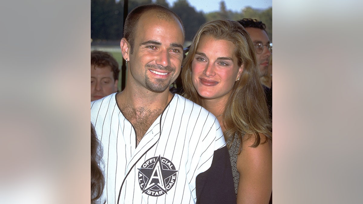Andre Agassi with wife actress Brooke Shields