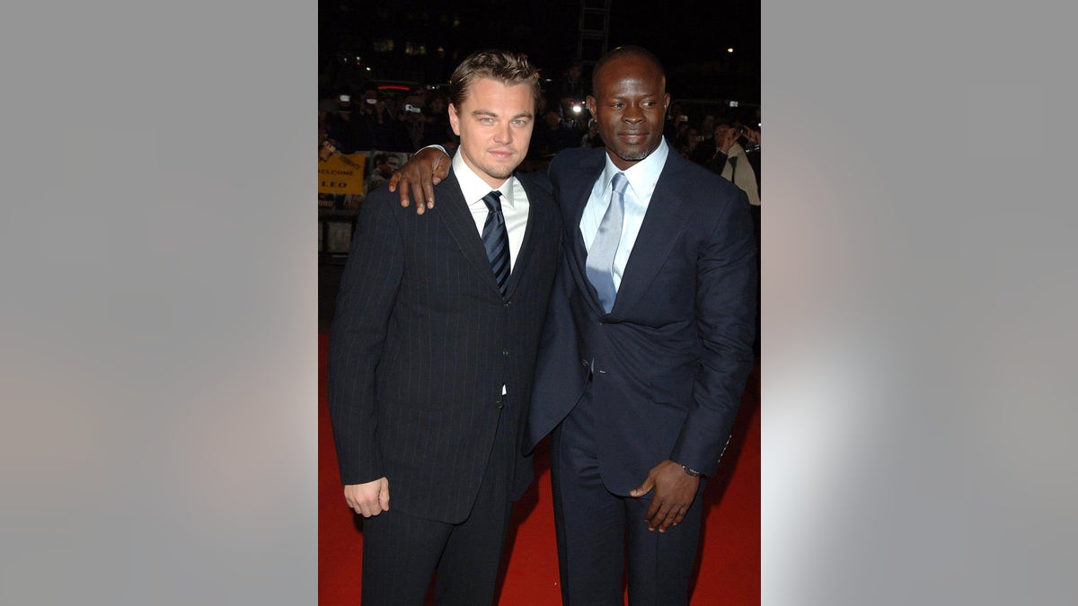 Leonardo DiCaprio and Djimon Hounsou red carpet