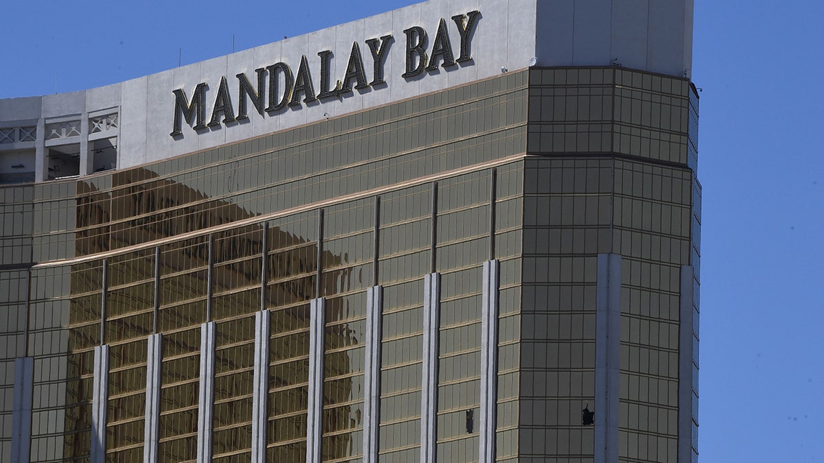 Mandalay Bay window broken by mass shooter in Las Vegas