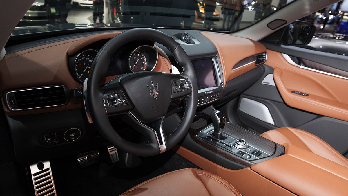 A photo showing the interior of a Maserati 