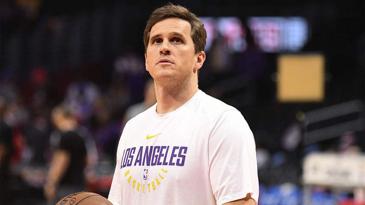 Mark Madsen when serving as a Lakers assistant coach