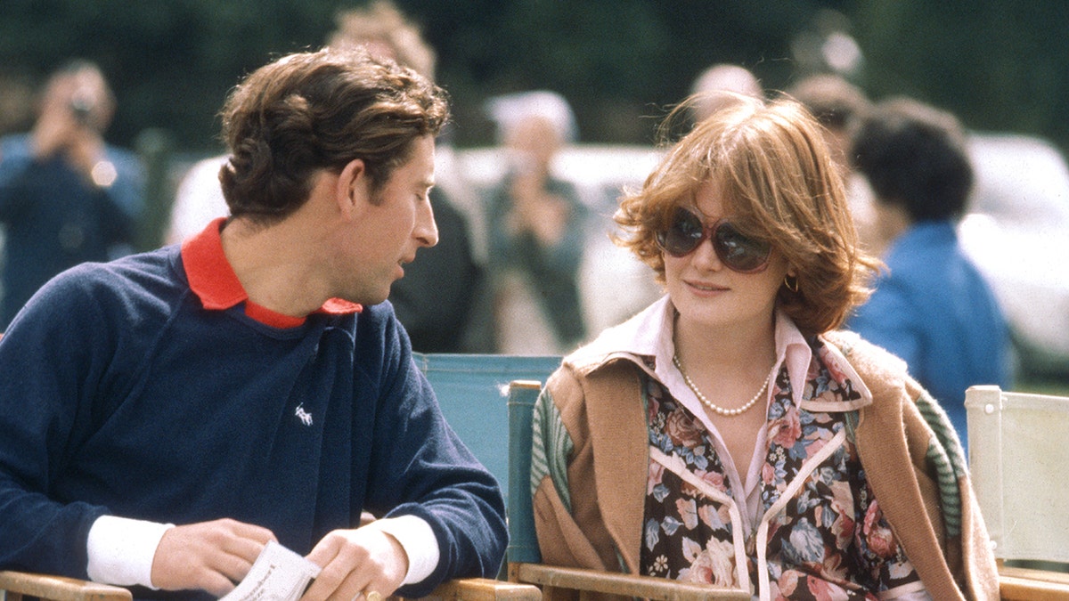 A young Prince Charles chatting with Lady Sarah Spencer