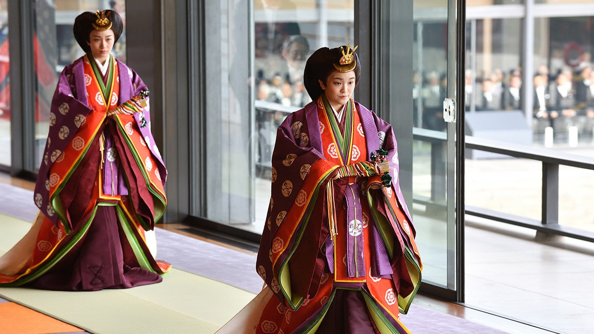 Princess Mako of Japan in traditional royal regalia