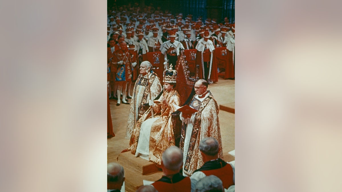 A 1953 photo of Queen Elizabeth II's coronation