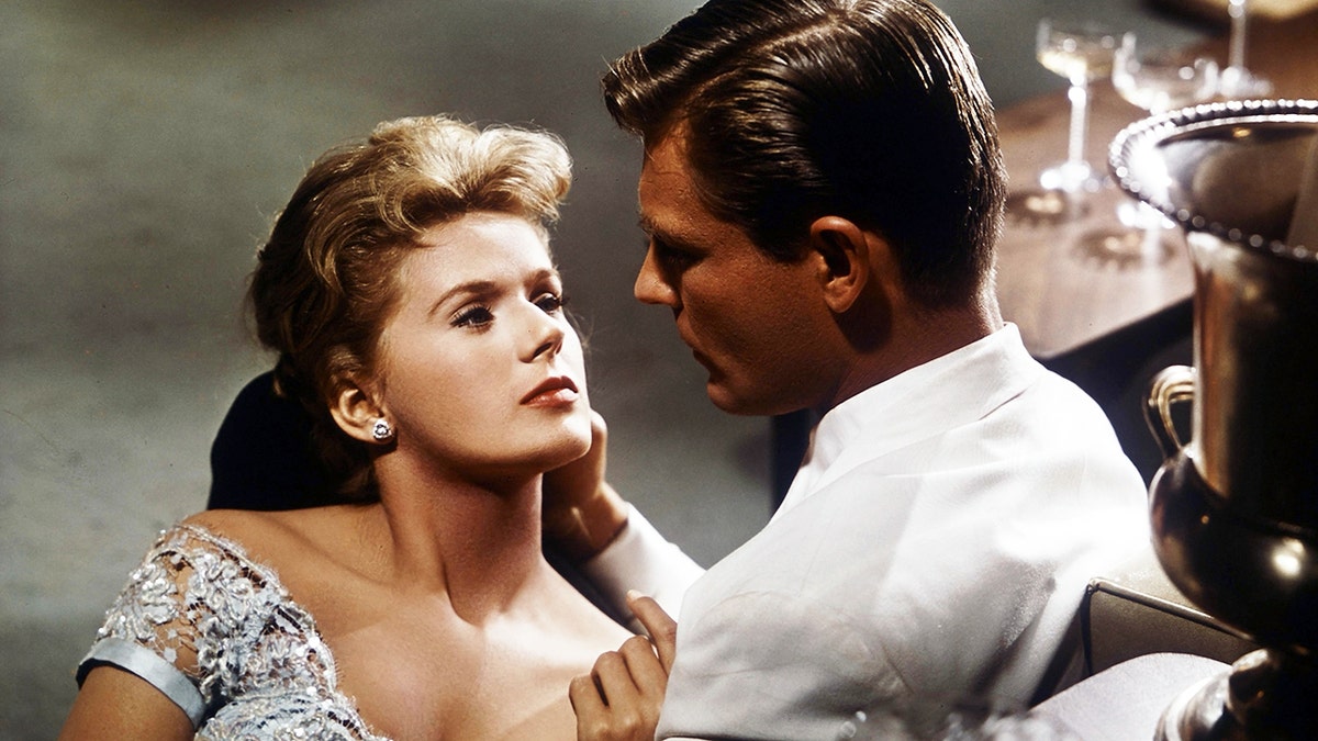 Connie Stevens is seen here filming a scene with Troy Donahue in their film together